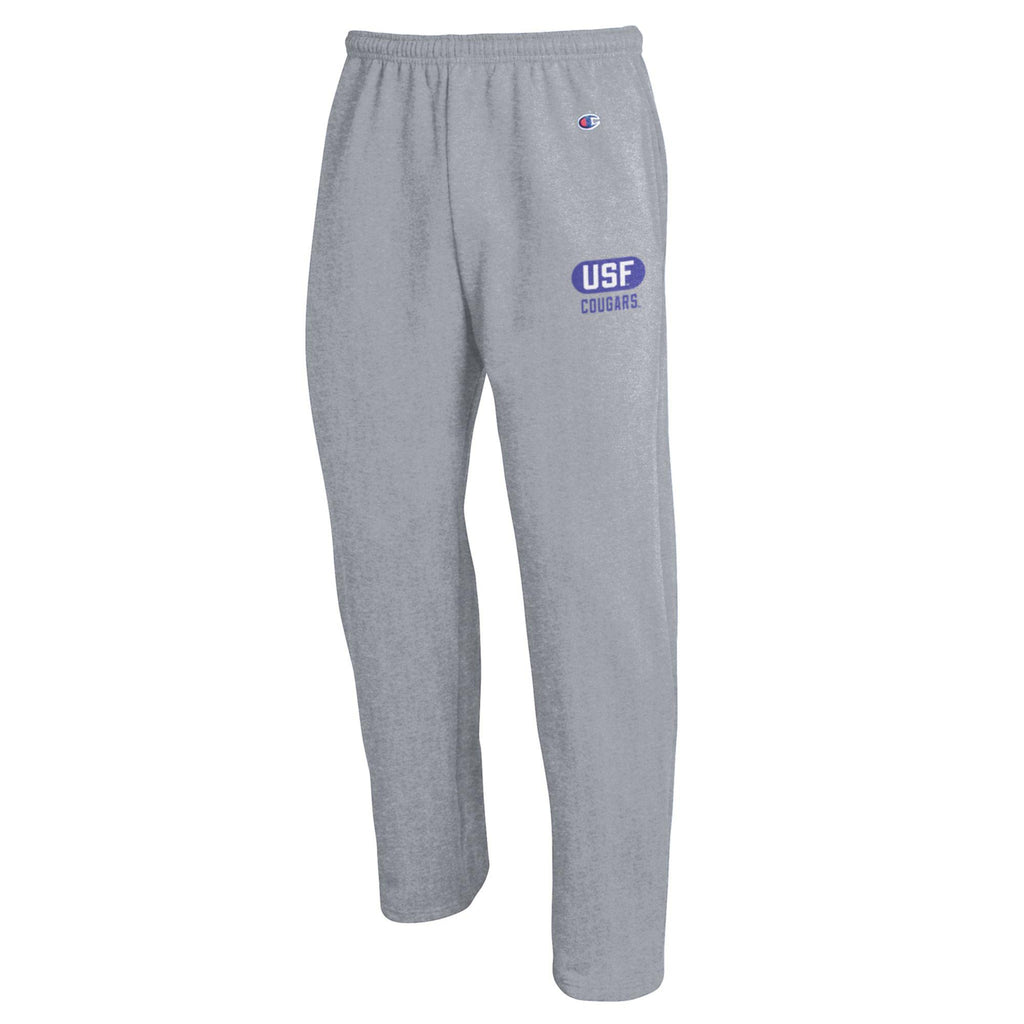 Champion Oxford Gray Powerblend Open Bottom Sweatpants