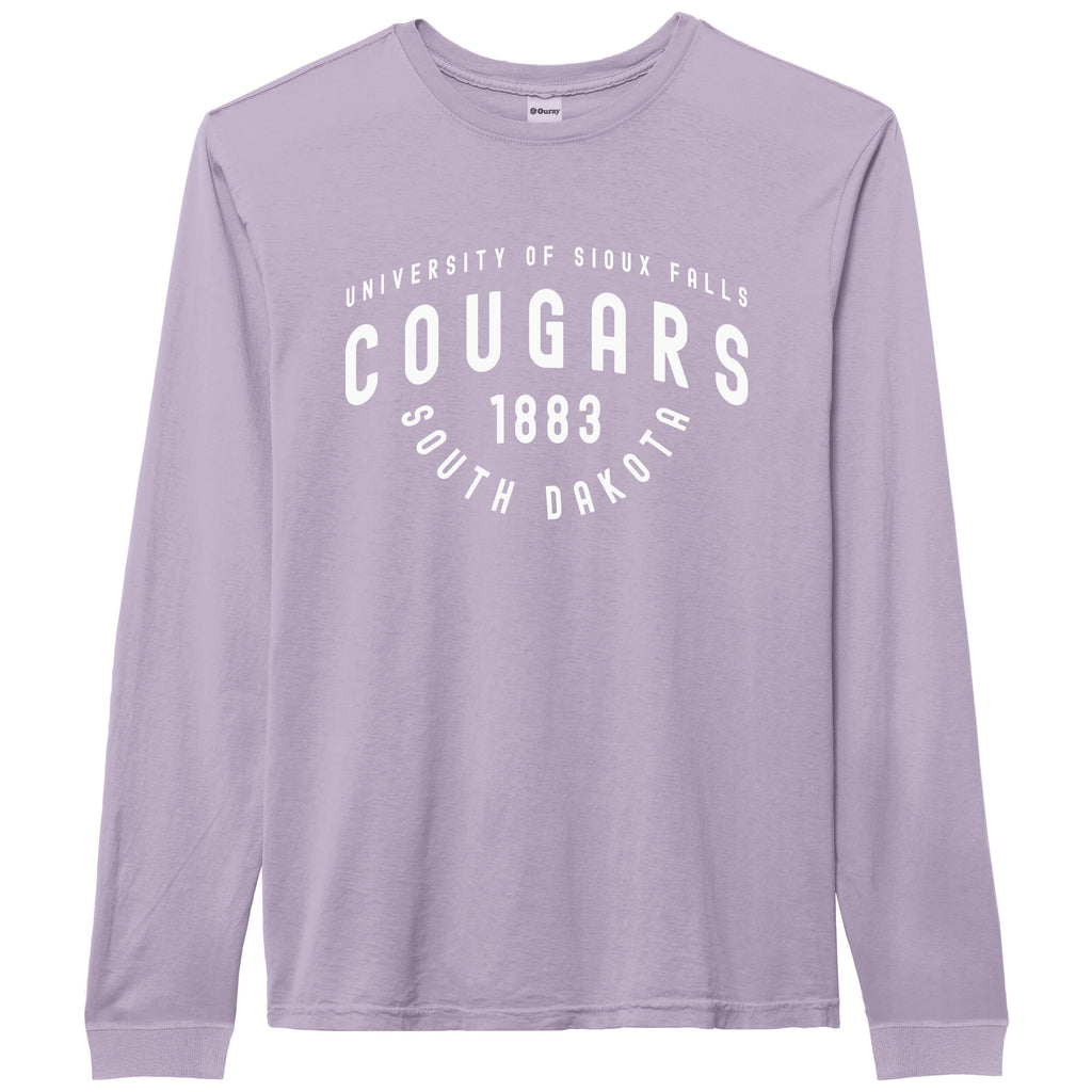 Ouray Vintage Wash Pigment Dyed Lilac Long-Sleeve Tee