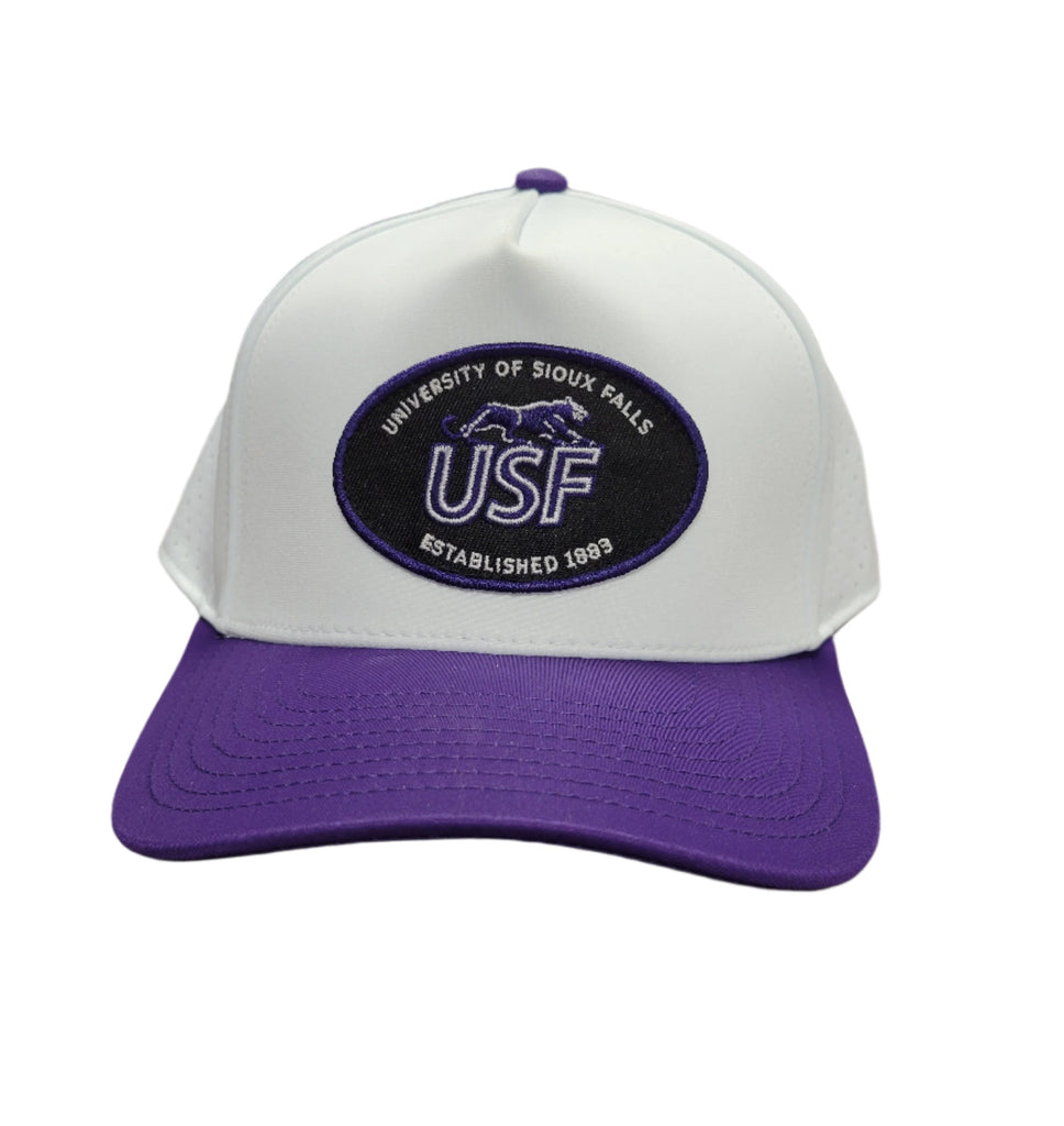 MV Sport White Neoprene Perforated Cap