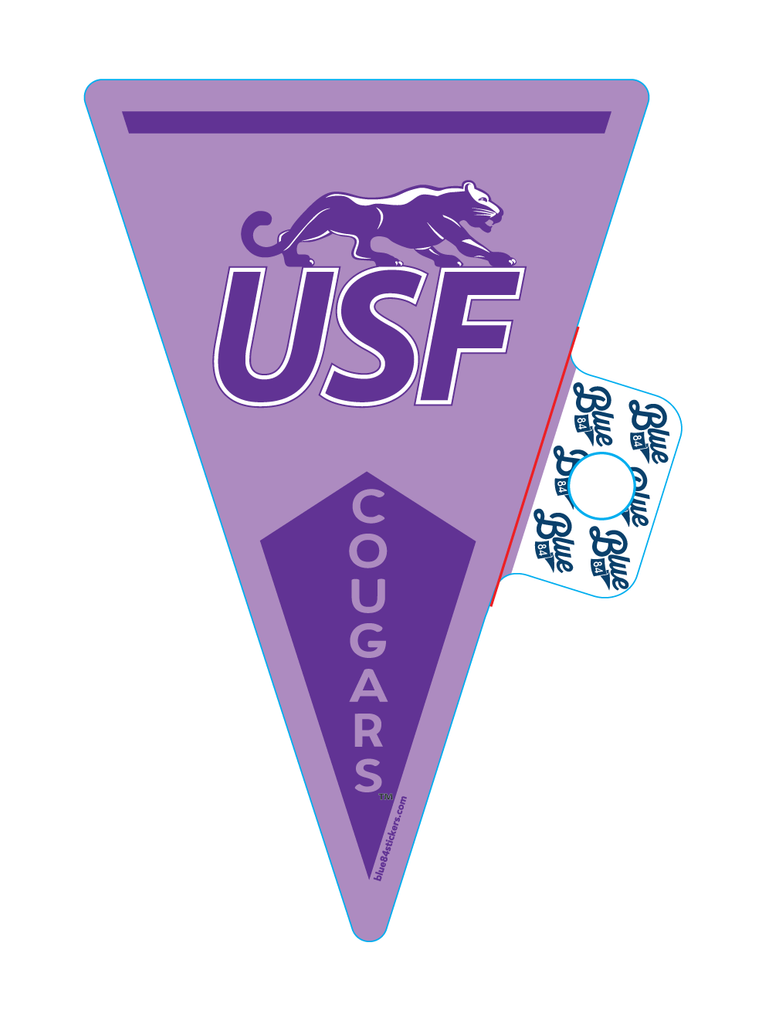Blue 84 Coco Pennant Sticker