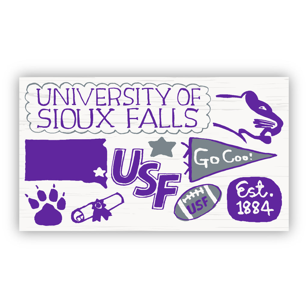 Varsity Line Wood Magnet