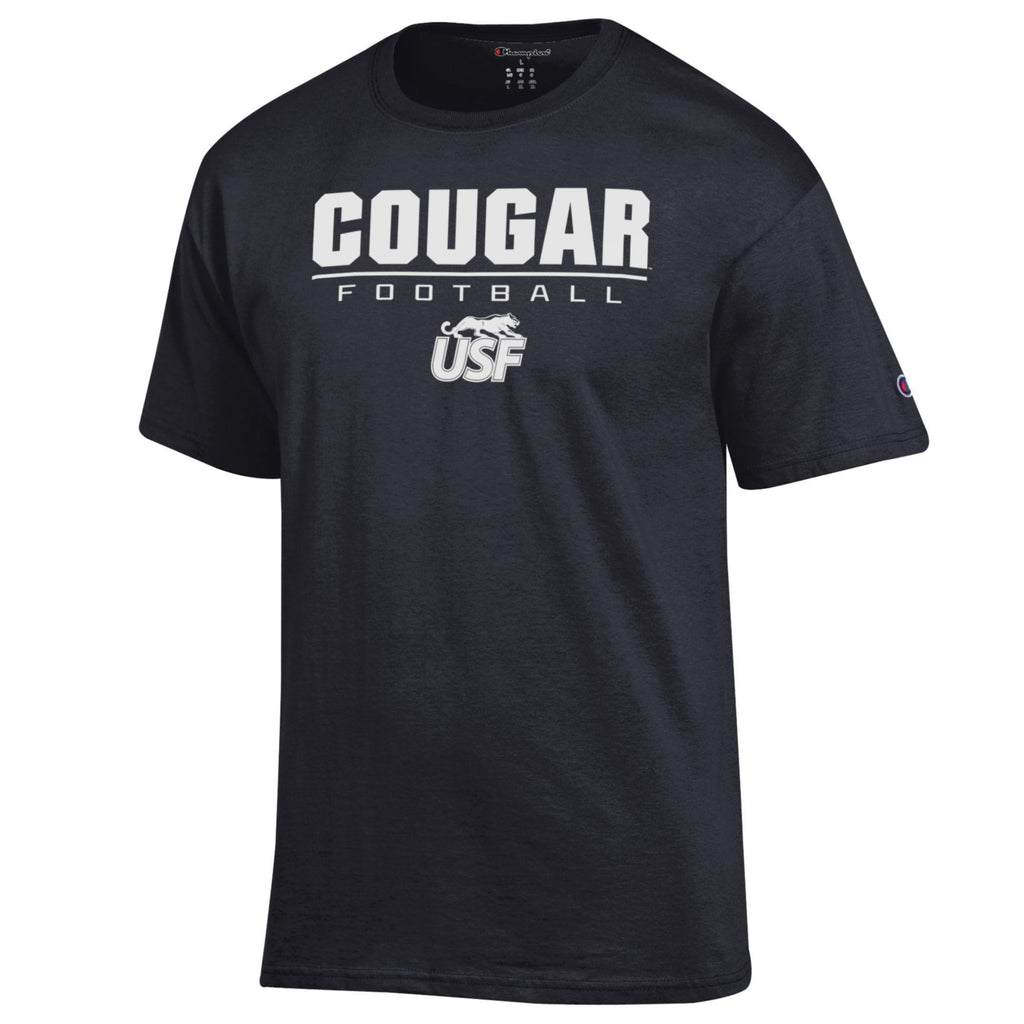 Champion Black Cougar Football Tee