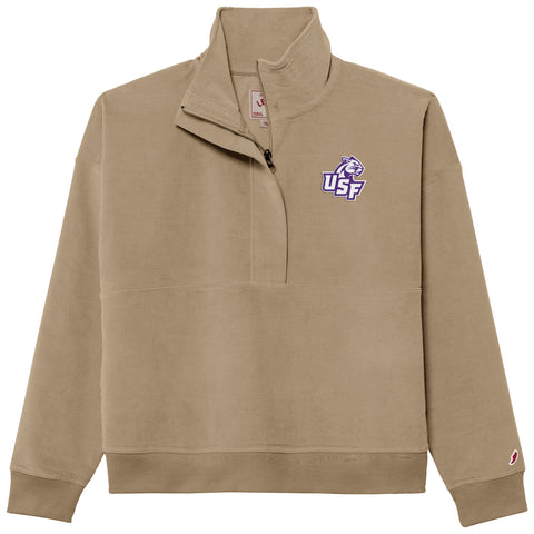 League Women's Corduroy Half Zip Pullover