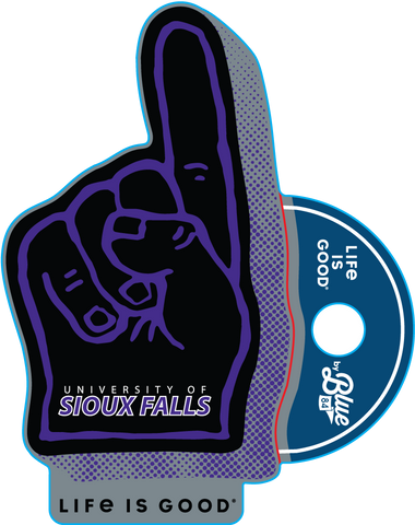 Blue 84 Life is Good Foam Finger Sticker