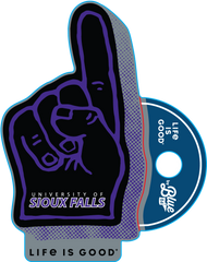 Blue 84 Life is Good Foam Finger Sticker