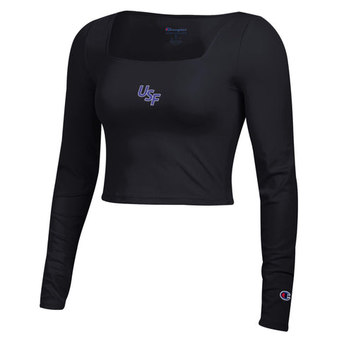 Champion Women's Super Fan Soft Touch Long Sleeve Square Neck