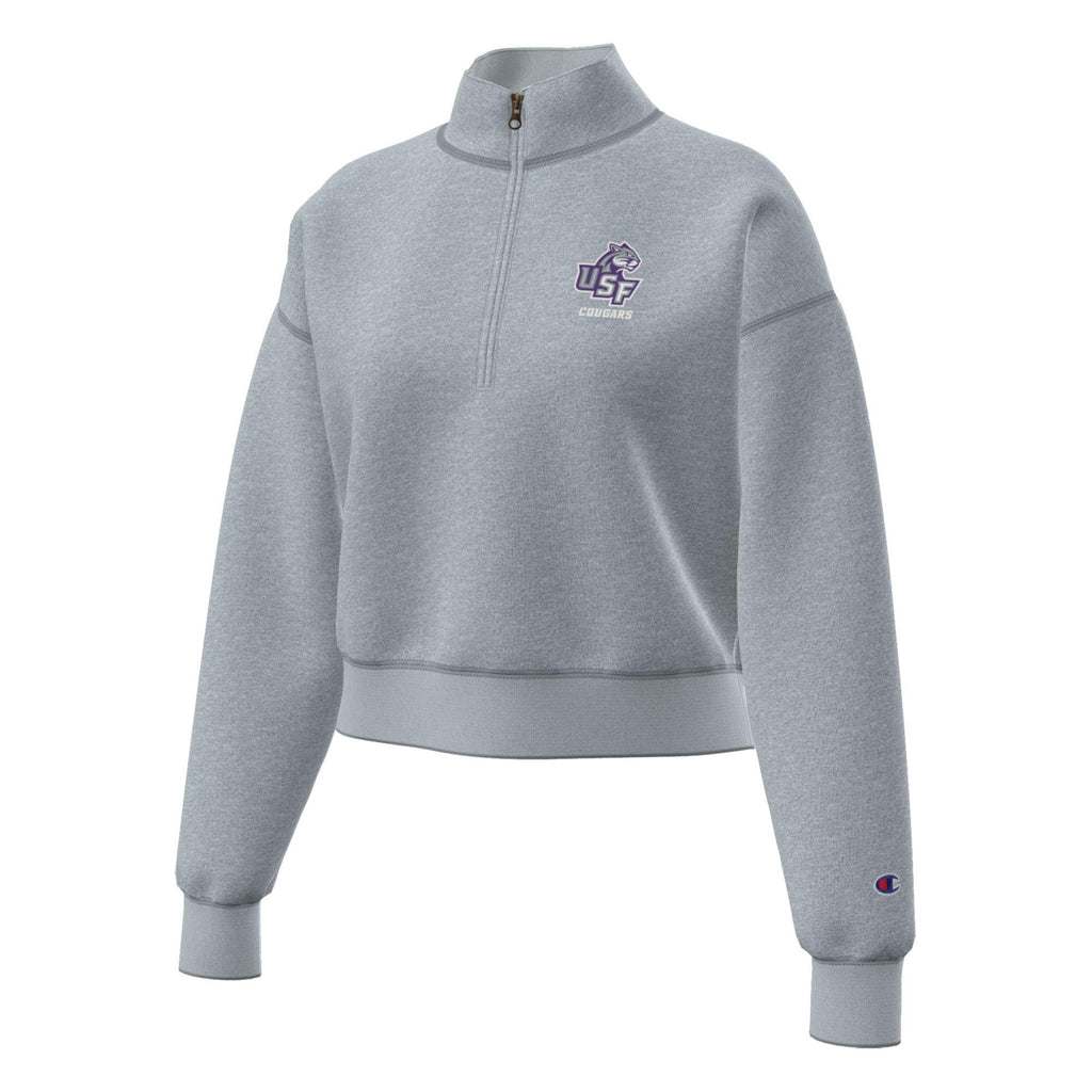 Champion Women's Triumph Fleece 1/4 Zip Cropped Sweatshirt