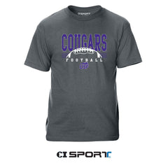 Clearance - CI Sport Charcoal Gridiron Football T-Shirt