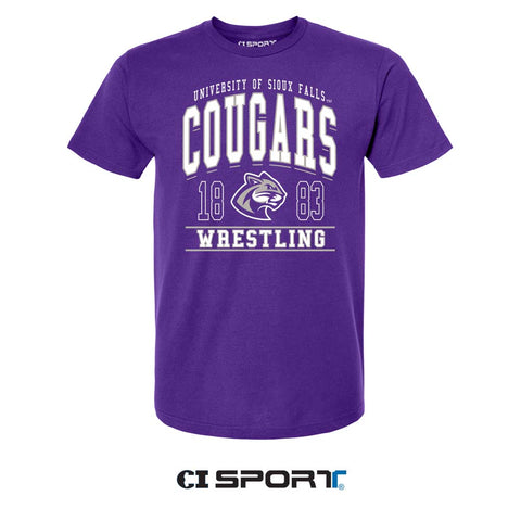 CI Sport Purple Wrestling Team T-Shirt