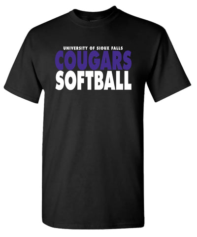 J. America Black Softball T-Shirt