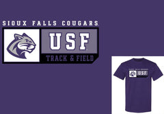 J. America New Purple Track & Field Sports T-Shirt