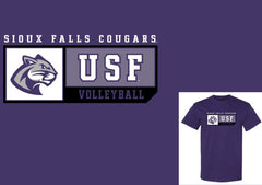 J. America New Purple Volleyball Sports T-Shirt