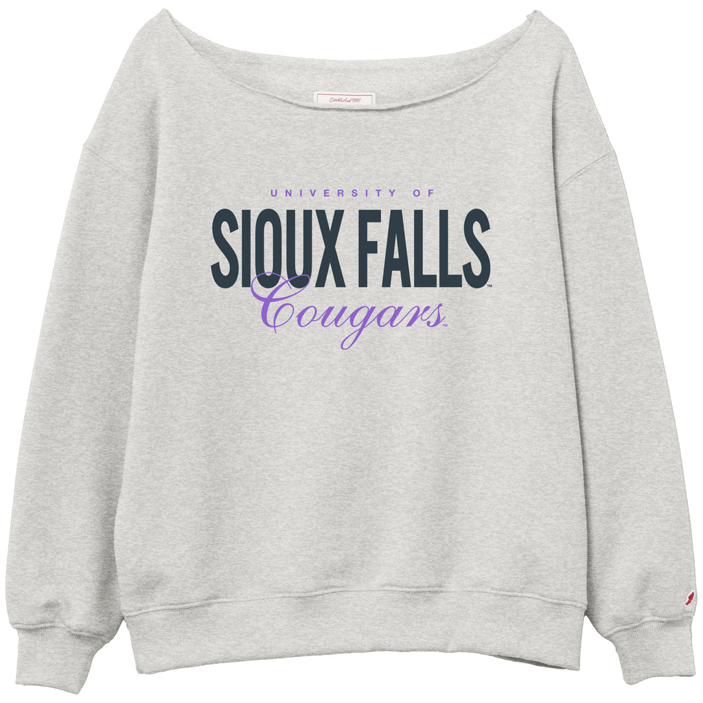 League Women's Reverse Fleece Tiffany Off-The-Shoulder Sweatshirt
