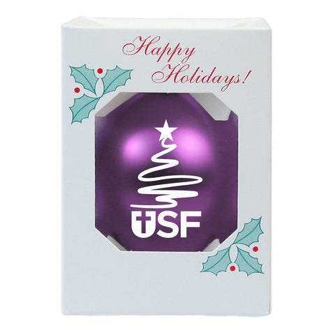 MCM Purple Ball Christmas Ornament