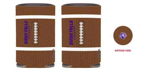 MCM Football Laces Koozie Collapsible Can Kooler