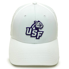 MV Sport A-Flex White Stretch Fit Cap with NEW Logo