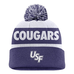 Nike Stripe Peak Beanie with Pom