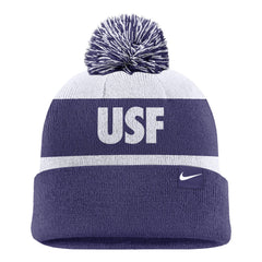 Nike Stripe Peak Beanie with Pom