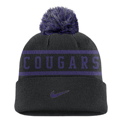 Nike Black Peak Beanie with Pom