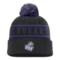 Nike Black Peak Beanie with Pom