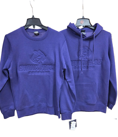 Clearance - J. America Embossed Purple Sweatshirt