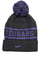 Nike Black Peak Beanie with Pom