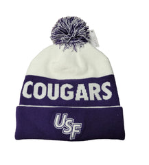 Nike Stripe Peak Beanie with Pom