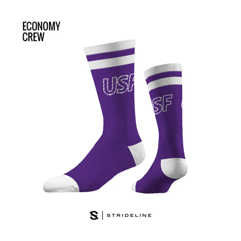 Strideline Purple Crew Socks